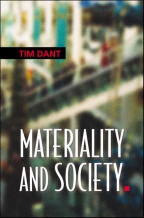 Book cover: Materiality and society